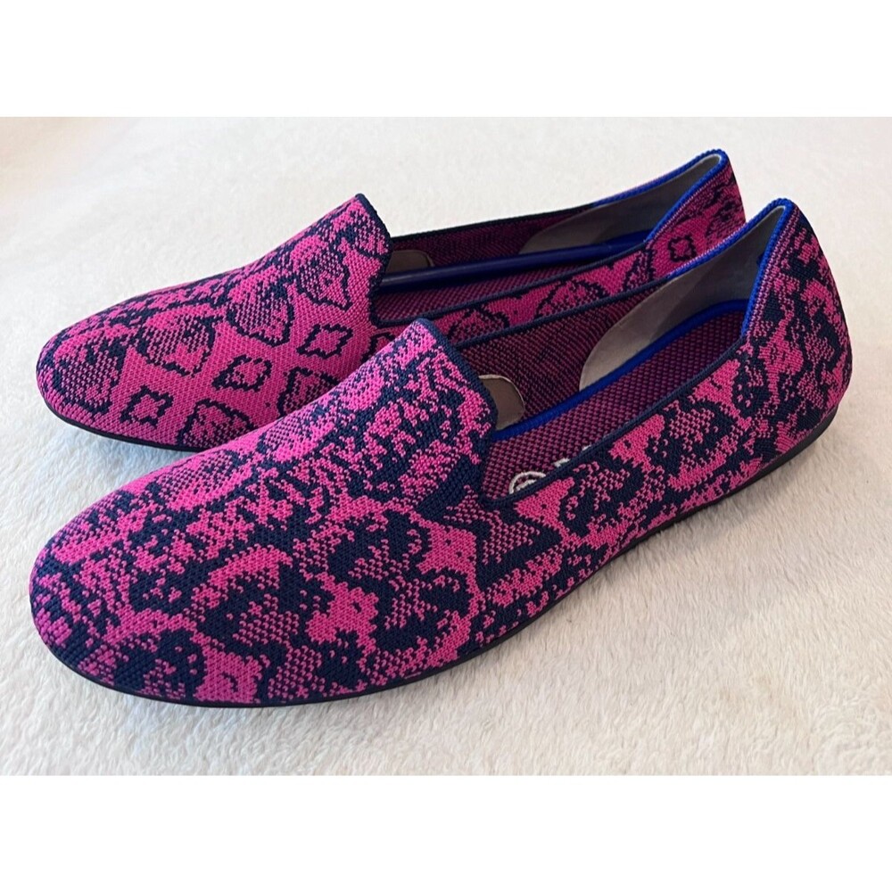 Rothy's Pink and Black Knit Loafers - Picture 3 of 11